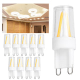 10Pcs G9 Base LED Light Bulbs 1.5W AC110V Bi‑Pin Bulb for Chandelier Ceiling Light Wall Lamp