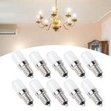 10Pcs 1.5W E14 Lamp Bulb Warm White Light Bulb for Chandelier Wall Lamp Home Lighting AC 110V