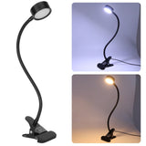 USB Desk Lamp 360° Angle Adjustable Clip On Gooseneck Reading Light for Office Bedroom