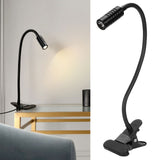 Student Reading Clipon Light 360° Flexible Neck Lamp USB Power Supply Clamp Light