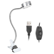 Clamp Light USB Warm Cold Color Temperature 360 Degrees Adjustable Gooseneck Light (Silver) In Australia - Darrahopens