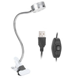 Clamp Light USB Warm Cold Color Temperature 360 Degrees Adjustable Gooseneck Light (Silver) In Australia - Darrahopens