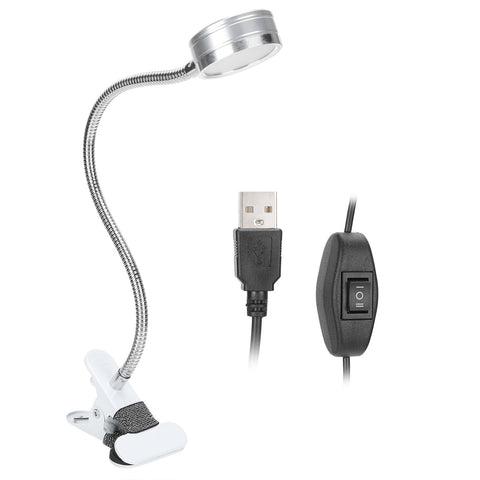 Clamp Light USB Warm Cold Color Temperature 360 Degrees Adjustable Gooseneck Light (Silver) In Australia - Darrahopens