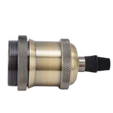 2PCS Vintage Lamp Socket Retro Aluminum Lamp Holder DIY Accessories for E26/27 Vintage BulbsGreen Bronze
