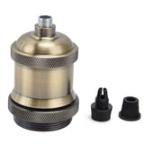 2PCS Vintage Lamp Socket Retro Aluminum Lamp Holder DIY Accessories for E26/27 Vintage BulbsGreen Bronze