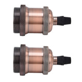 2PCS Vintage Lamp Socket Retro Aluminum Lamp Holder DIY Accessories for E26/27 Vintage BulbsRed Bronze In Australia - Darrahopens