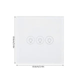 WiFi Touch Light Switch Voice Control Dimmable Smart Wall Touch Switch with Timer for Tuya 90‑250V
