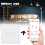 WiFi Touch Light Switch Voice Control Dimmable Smart Wall Touch Switch with Timer for Tuya 90‑250V
