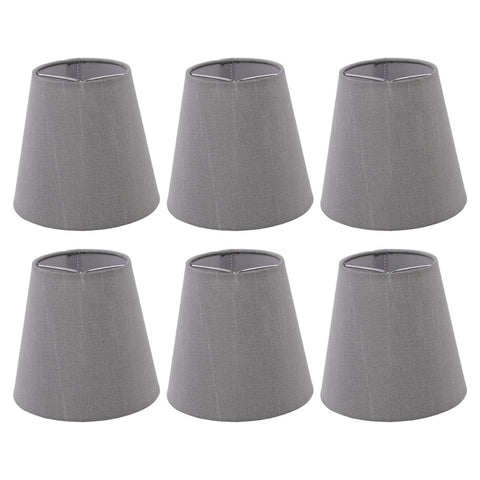 6 Pcs Cloth Lamp Shade Good Light Transmission E14 Candle Bulb Lamp Cover Classic Fabric Lampshade for Bedroom In Australia - Darrahopens