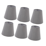 6 Pcs Cloth Lamp Shade Good Light Transmission E14 Candle Bulb Lamp Cover Classic Fabric Lampshade for Bedroom In Australia - Darrahopens