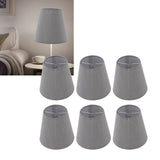 6 Pcs Cloth Lamp Shade Good Light Transmission E14 Candle Bulb Lamp Cover Classic Fabric Lampshade for Bedroom