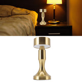 LED Table Lamp Rechargeable Battery Gold High Brightness Electroplating Drawing Process Impact Resistance Night Light B742