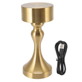 LED Table Lamp Rechargeable Battery Gold High Brightness Electroplating Drawing Process Impact Resistance Night Light B744 In Australia - Darrahopens
