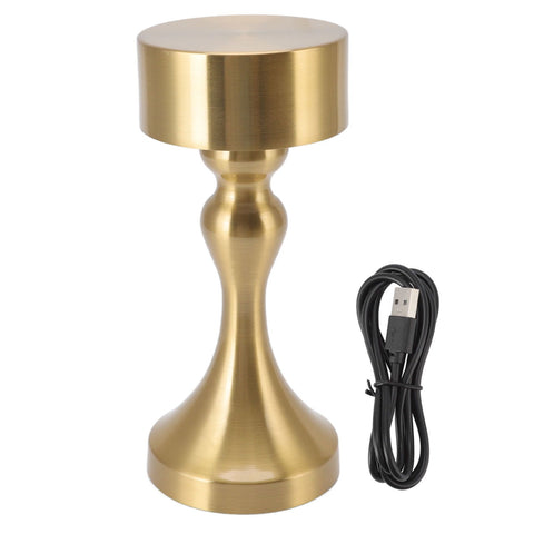 LED Table Lamp Rechargeable Battery Gold High Brightness Electroplating Drawing Process Impact Resistance Night Light B744 In Australia - Darrahopens