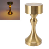 LED Table Lamp Rechargeable Battery Gold High Brightness Electroplating Drawing Process Impact Resistance Night Light B744