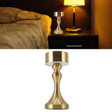 LED Table Lamp Rechargeable Battery Gold High Brightness Electroplating Drawing Process Impact Resistance Night Light B744