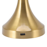 LED Table Lamp Rechargeable Battery Gold High Brightness Electroplating Drawing Process Impact Resistance Night Light B744