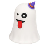 LED Cute Night Lamp Ghost Shaped 7 Colors Light USB Charging Silicone and ABS Bed Light for Kids Bedroom Halloween In Australia - Darrahopens