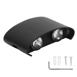 LED Wall Lamp Waterproof Modern Sconce Light Indoor Outdoor Decoration 90‑265V 4W Black Shell Warm Light In Australia - Darrahopens
