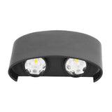 LED Wall Lamp Waterproof Modern Sconce Light Indoor Outdoor Decoration 90‑265V 4W Black Shell Warm Light