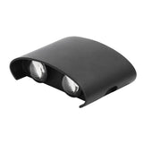 LED Wall Lamp Waterproof Modern Sconce Light Indoor Outdoor Decoration 90‑265V 4W Black Shell White Light