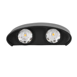 LED Wall Lamp Waterproof Modern Sconce Light Indoor Outdoor Decoration 90‑265V 4W Black Shell White Light