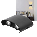 LED Wall Lamp Waterproof Modern Sconce Light Indoor Outdoor Decoration 90‑265V 4W Black Shell White Light