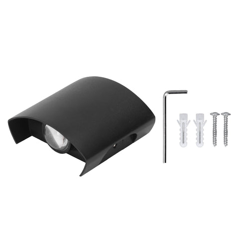 LED Wall Light Waterproof Decorative Aluminum Alloy Black Wall Sconce Lamp for Outdoor 110‑265V Warm Light In Australia - Darrahopens