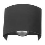 LED Wall Light Waterproof Decorative Aluminum Alloy Black Wall Sconce Lamp for Outdoor 110‑265V White Light In Australia - Darrahopens