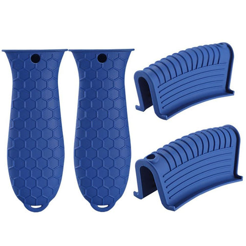 4PCS Silicone Hot Handle Holder and Silicone Auxiliary Handle Holder Iron Pan Handle Covers Pot Holder Handle Kitchen Gadget In Australia - Darrahopens