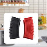 4PCS Silicone Hot Handle Holder and Silicone Auxiliary Handle Holder Iron Pan Handle Covers Pot Holder Handle Kitchen Gadget