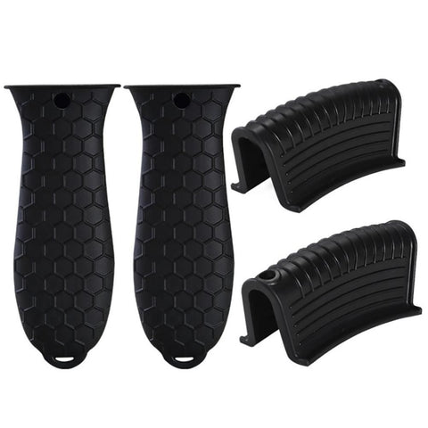 4PCS Silicone Hot Handle Holder and Silicone Auxiliary Handle Holder Iron Pan Handle Covers Pot Holder Handle Kitchen Gadget In Australia - Darrahopens