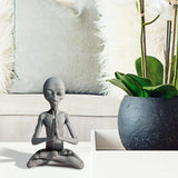 Garden Art Sculpture Meditating Statue Extraterrestrial Figurines for Indoor Outdoor Home Office Garden Lawn Decor In Australia - Darrahopens