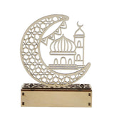 LED Eid Ramadan Hollow Decorations Openwork Carving Wooden Light Durable Table Light Crafts In Australia - Darrahopens