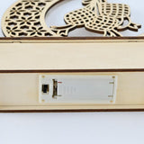 LED Eid Ramadan Hollow Decorations Openwork Carving Wooden Light Durable Table Light Crafts In Australia - Darrahopens