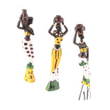 African Sculpture Women Figure Resin Statue Home Figurines Dolls Ornaments for Desktop Decoration