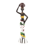 African Sculpture Women Figure Resin Statue Home Figurines Dolls Ornaments for Desktop Decoration