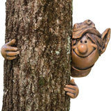 Garden Elf Tree Hugger Polyresin Tree Sculpture Garden Peeker Yard Art for Home Decoration In Australia - Darrahopens