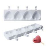 4 Cavities Ice Cream Mold Silicone Popsicle Mold Homemade Heart Shaped Paw Ice Cream Mold for DIY Popsicle Cake Jelly In Australia - Darrahopens