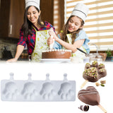4 Cavities Ice Cream Mold Silicone Popsicle Mold Homemade Heart Shaped Paw Ice Cream Mold for DIY Popsicle Cake Jelly In Australia - Darrahopens