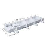 4 Cavities Ice Cream Mold Silicone Popsicle Mold Homemade Heart Shaped Paw Ice Cream Mold for DIY Popsicle Cake Jelly
