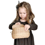 Kids Backpacks Portable Hand Woven Basket Handmade Woven Bike Basket Great for Camping Photography Posing Traveling