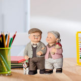 Elderly Couple Resin Statue Romantic Elderly Craft Adornment Home Decor Happy Couple Figurine for DIY Decoration In Australia - Darrahopens