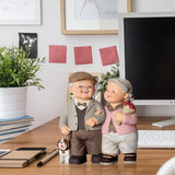 Elderly Couple Resin Statue Romantic Elderly Craft Adornment Home Decor Happy Couple Figurine for DIY Decoration In Australia - Darrahopens