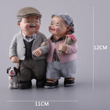 Elderly Couple Resin Statue Romantic Elderly Craft Adornment Home Decor Happy Couple Figurine for DIY Decoration In Australia - Darrahopens