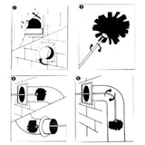 Chimney Cleaning Brush Chimney Sweeping Tool and Rods Kit Duct Clean Kit Cleaning Tool