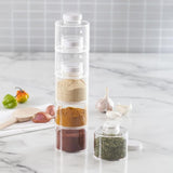 6PCS Spice Storage Boxes Stackable Spice Tower Racks Transparent Seasoning Cans Kitchen Tools In Australia - Darrahopens