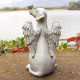 Garden Resin Statue Butterfly Angel Dog Sculpture Pet Dog Memorial Statue for Outdoor Garden Yard Decor In Australia - Darrahopens