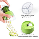 Handheld Spiralizer Vegetable Grater Heavy Duty Veggie Spiral Grater for Salad Carrot Fruit Cucumber Zucchini