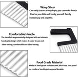 Chips Wave Cutter Stainless Steel Potato Cutter Fruit Vegetable Salad Cutter Tool for Vegetables Potatoes Onions In Australia - Darrahopens